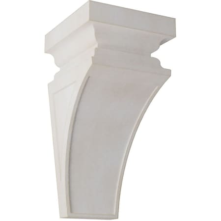 Ekena Millwork 7"W x 7 3/4"D x 14"H Jumbo Nevio Wood Vintage Decor Corbel, Chalk Dust White CORWD07X07X14NEWH